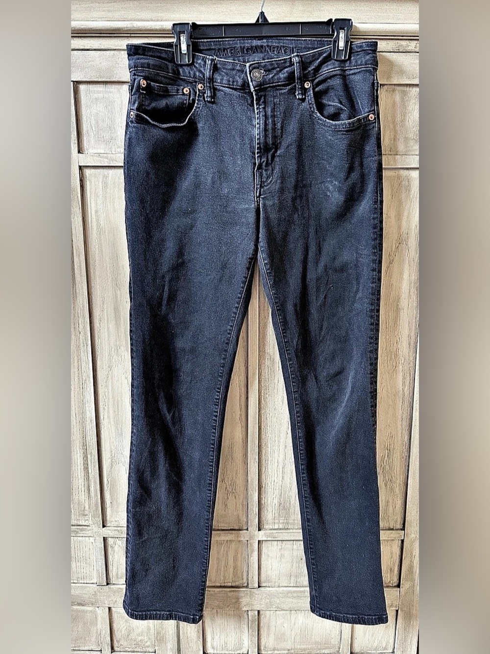 American Eagle Black Denim Jeans Men’s Size 34x34 Waist 34” Inseam 34” Straight